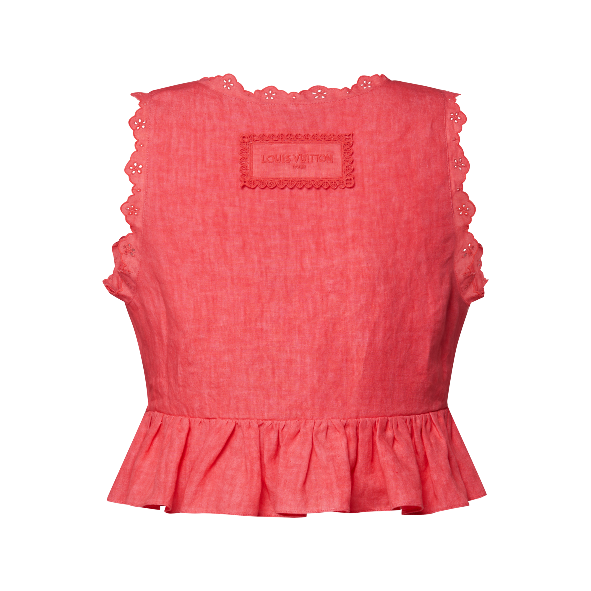 Broderie Trim Peplum Crop Top - Women - Ready-to-Wear | LOUIS